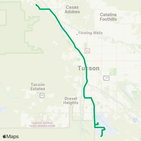 Sun Tran Northwest - Aero Park map