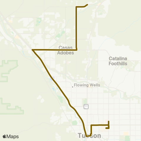 Sun Tran Northwest-UA map