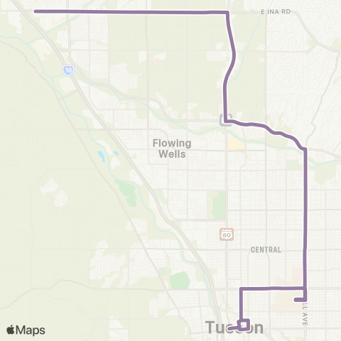 Sun Tran Northwest-Downtown map