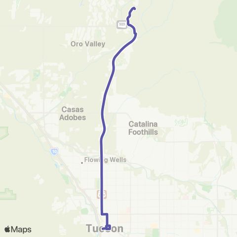 Sun Tran Oro Valley-Downtown map