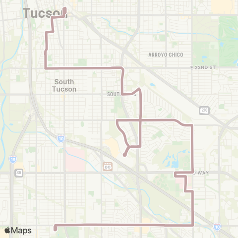 Sun Tran Pueblo Gardens map