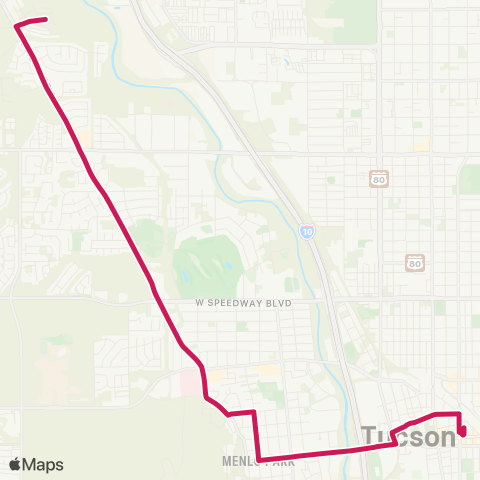 Sun Tran Congress / Silverbell map