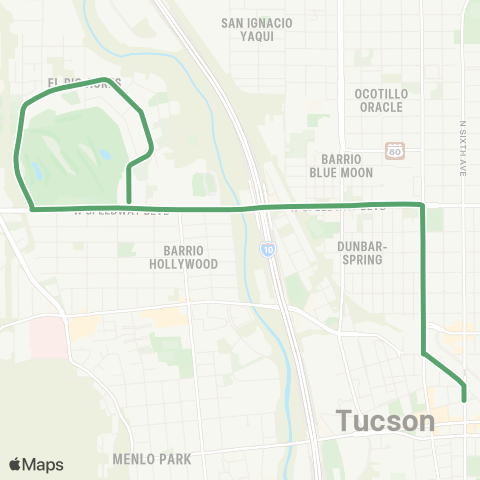 Sun Tran El Rio / W. Speedway map