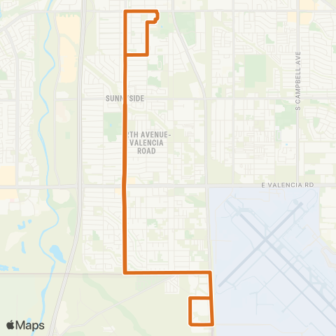 Sun Tran S 12th Ave map