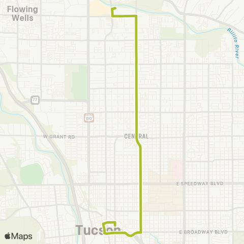 Sun Tran Euclid / N 1st Ave map