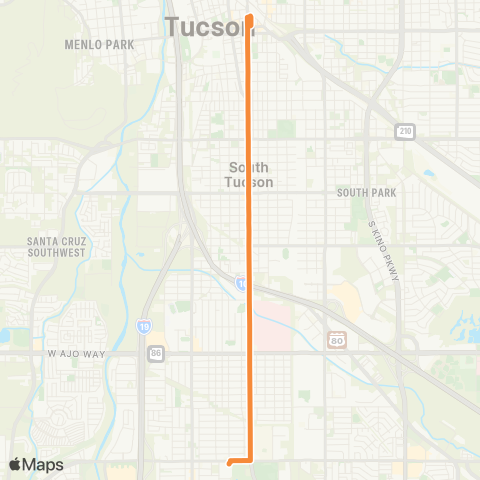 Sun Tran S 6th Ave map