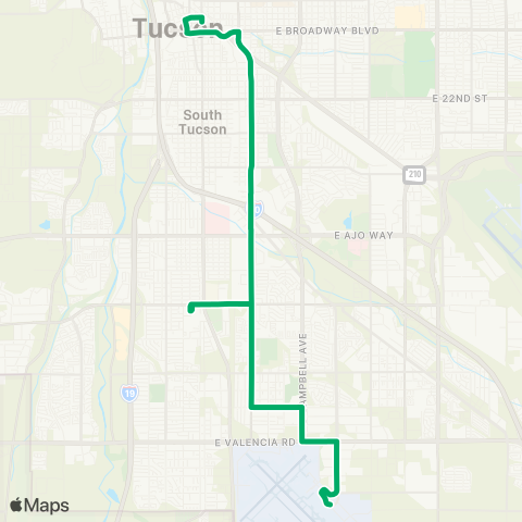 Sun Tran S Park Ave map