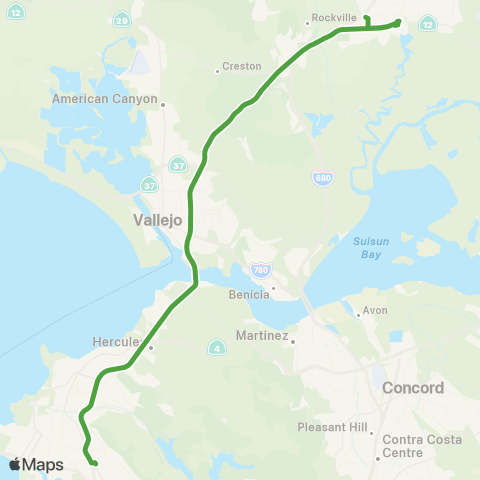 SolTrans Green Line map