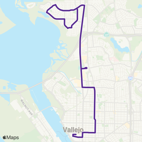 SolTrans Rancho Vallejo map