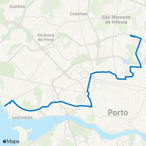 STCP Hospital De S.João - Foz map