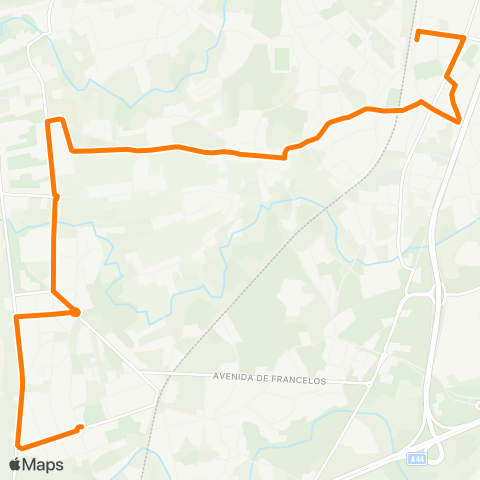 STCP Valadares (Estação) - Francelos map