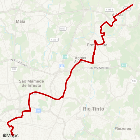 STCP Boavista - Codiceira map