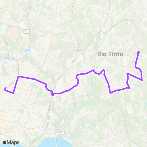 STCP Marquês - Fânzeres (Metro) map