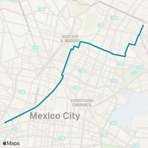 STE San Felipe de Jesús / Metro Hidalgo map