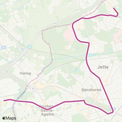 STIB Groot-Bijgaarden - Roi Baudouin map