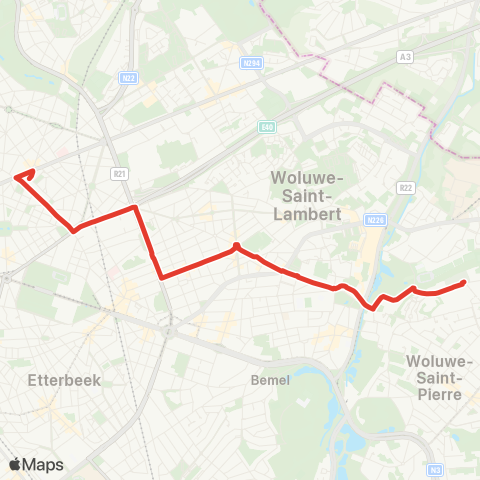 STIB Brabanconne - Konkel map