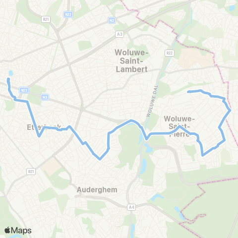 STIB Maelbeek - Konkel map