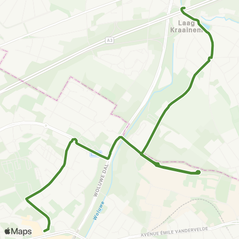 STIB Roodebeek - Viaduc E40 map