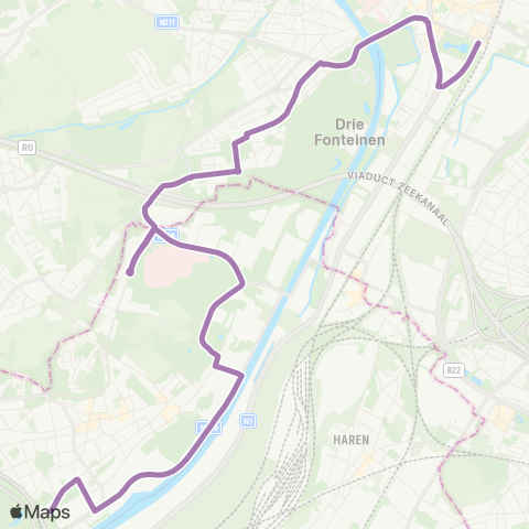 STIB Heembeek - Vilvoorde Station map