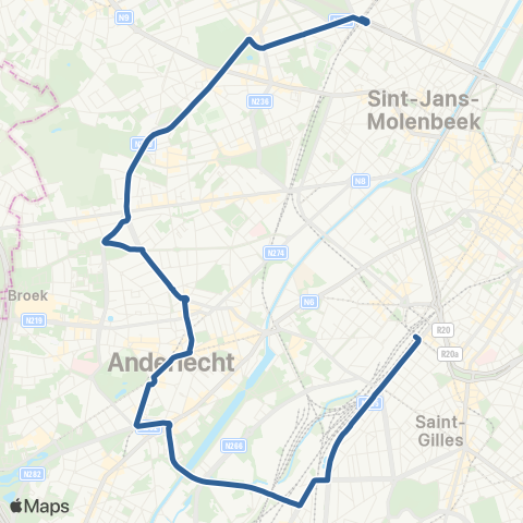 STIB Gare du Midi - Simonis map