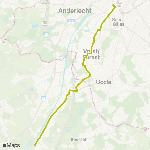 STIB Gare du Midi - Lot Station map