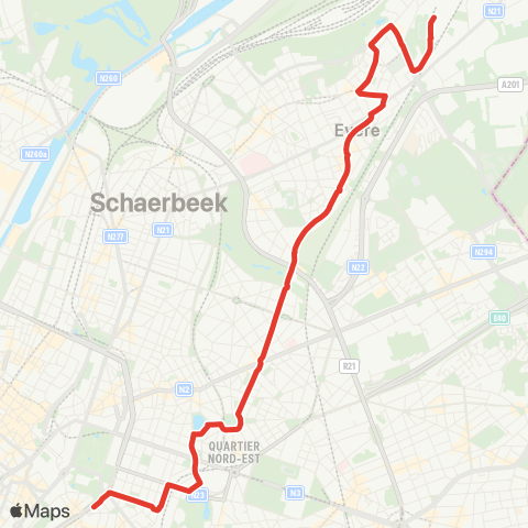 STIB Porte de Namur - Bordet Station map