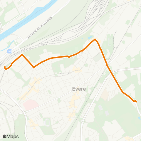 STIB Schaerbeek Gare - Jules Bordet map