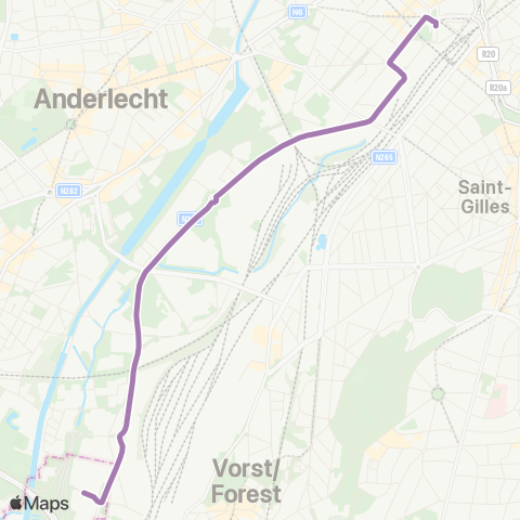 STIB Humanité - Gare du Midi map