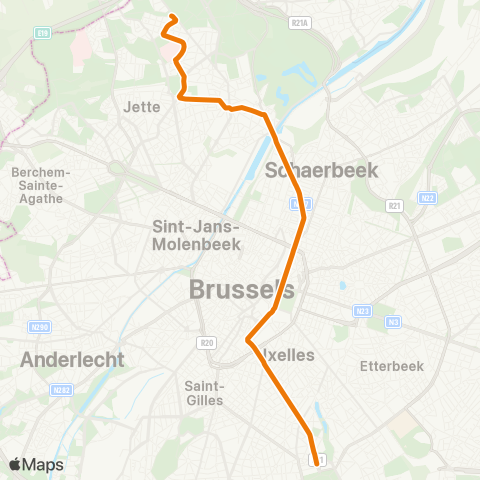 STIB Stade - Legrand map