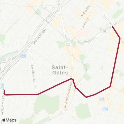 STIB Louise - Dieweg map