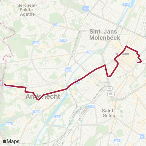 STIB Gare Centrale - Westland Shopping map