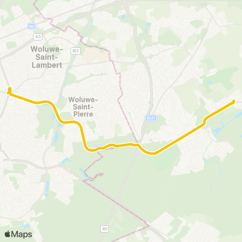 STIB Montgomery - Tervuren Station map