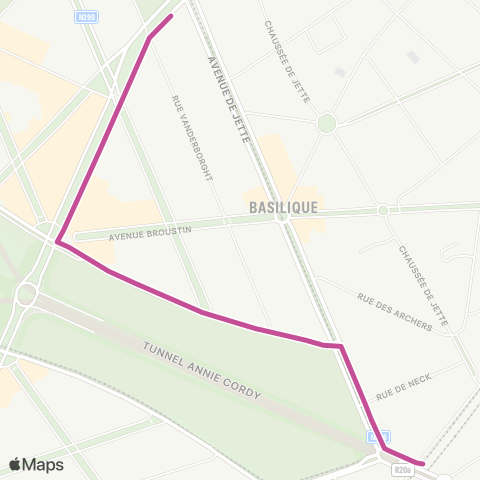 STIB Groot-Bijgaarden - Roi Baudouin map