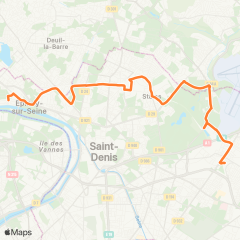 Substitution Tramway Bus de substitution T11 map