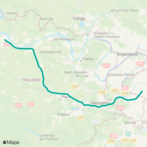 SNCF Gare Montparnasse ↔︎ Mantes-la-Jolie • Dreux • Rambouillet map