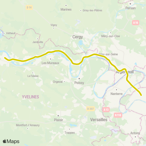 SNCF Gare St-Lazare ↔︎ Ermont-Eaubonne • Gisors • Mantes-la-Jolie • Vernon-Giverny map