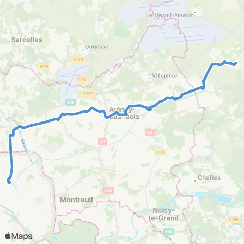 Substitution RER RATP/SNCF Bus de substitution RER B map