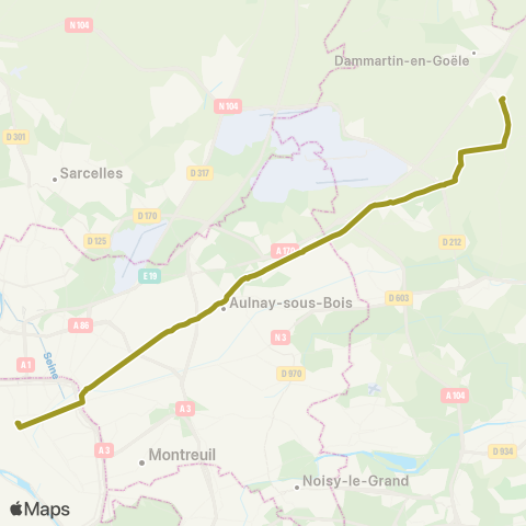 Substitution Transilien/TER SNCF Bus de substitution Train K map