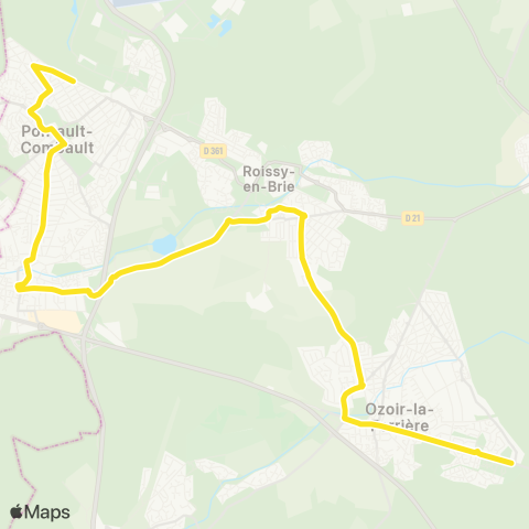 Sit'bus Campus Ste Thérèse / Ozoir-la-Ferrière Armainvilliers↔︎Emery / Dantzig map