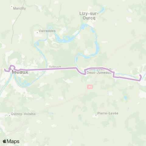 Brie et 2 Morin Gare de la Ferté-sous-Jouarre (Quai J)↔︎Gare de Meaux (Dépose) map