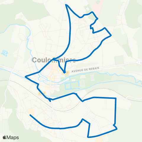 Brie et 2 Morin Gambetta↔︎Vaux Centre Commercial map