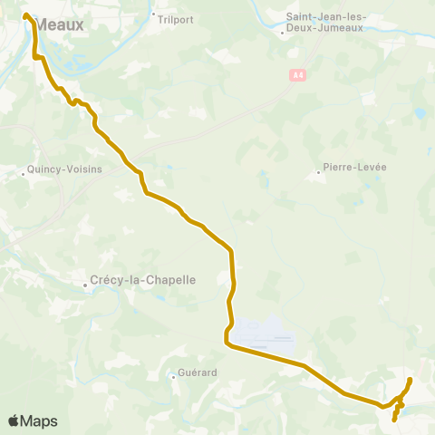 Brie et 2 Morin Gare de Coulommiers↔︎Gare de Meaux (Dépose) map