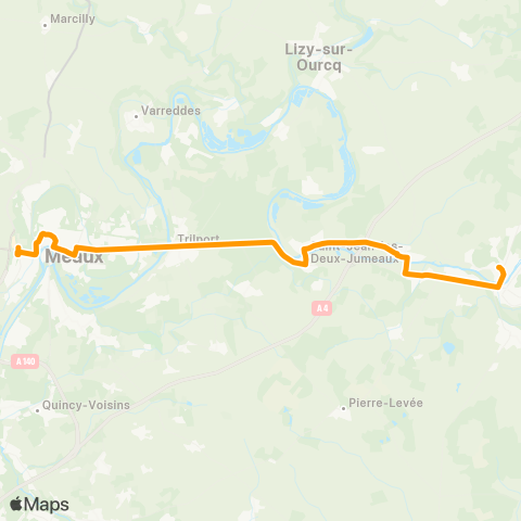 Brie et 2 Morin Lycée Pierre de Coubertin↔︎Gare de la Ferté-sous-Jouarre (Quai I) map