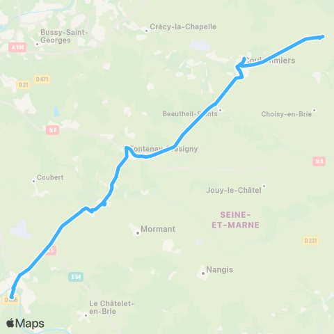 Brie et 2 Morin Gare de Coulommiers↔︎Gare SNCF / Rue de l'Industrie map