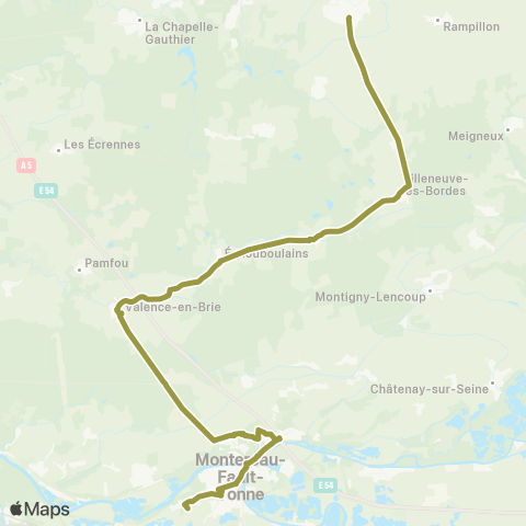 Provinois - Brie et Seine Lycée H. Becquerel↔︎Ravin de Rumini map