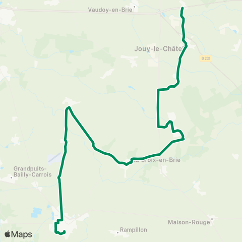 Île-de-France Mobilités Lycée H. Becquerel ↔ Le Corbier map