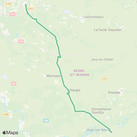 Provinois - Brie et Seine La Borne Blanche↔︎Station de Covoiturage map