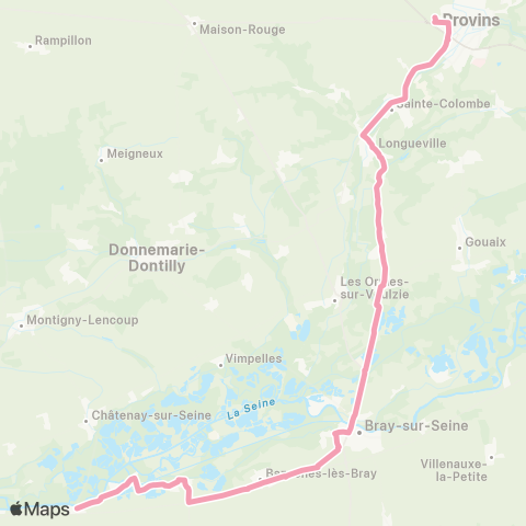 Provinois - Brie et Seine Mairie↔︎Ville Haute map