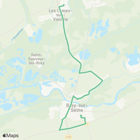 Provinois - Brie et Seine Moulin Ocle↔︎Collège Jean Rostand map