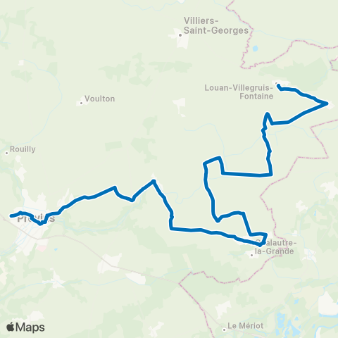 Île-de-France Mobilités Ville Haute Quai 3 ↔ Louan map